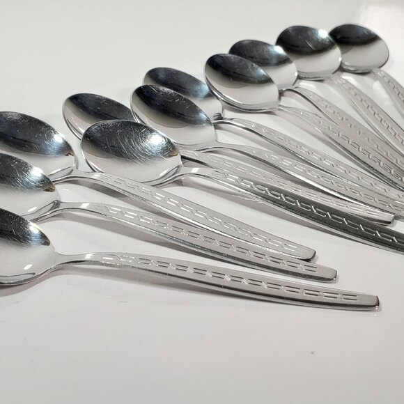 Vintage Set of 12 Rostfrei Small Spoons - Picture 2 of 11